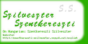 szilveszter szentkereszti business card